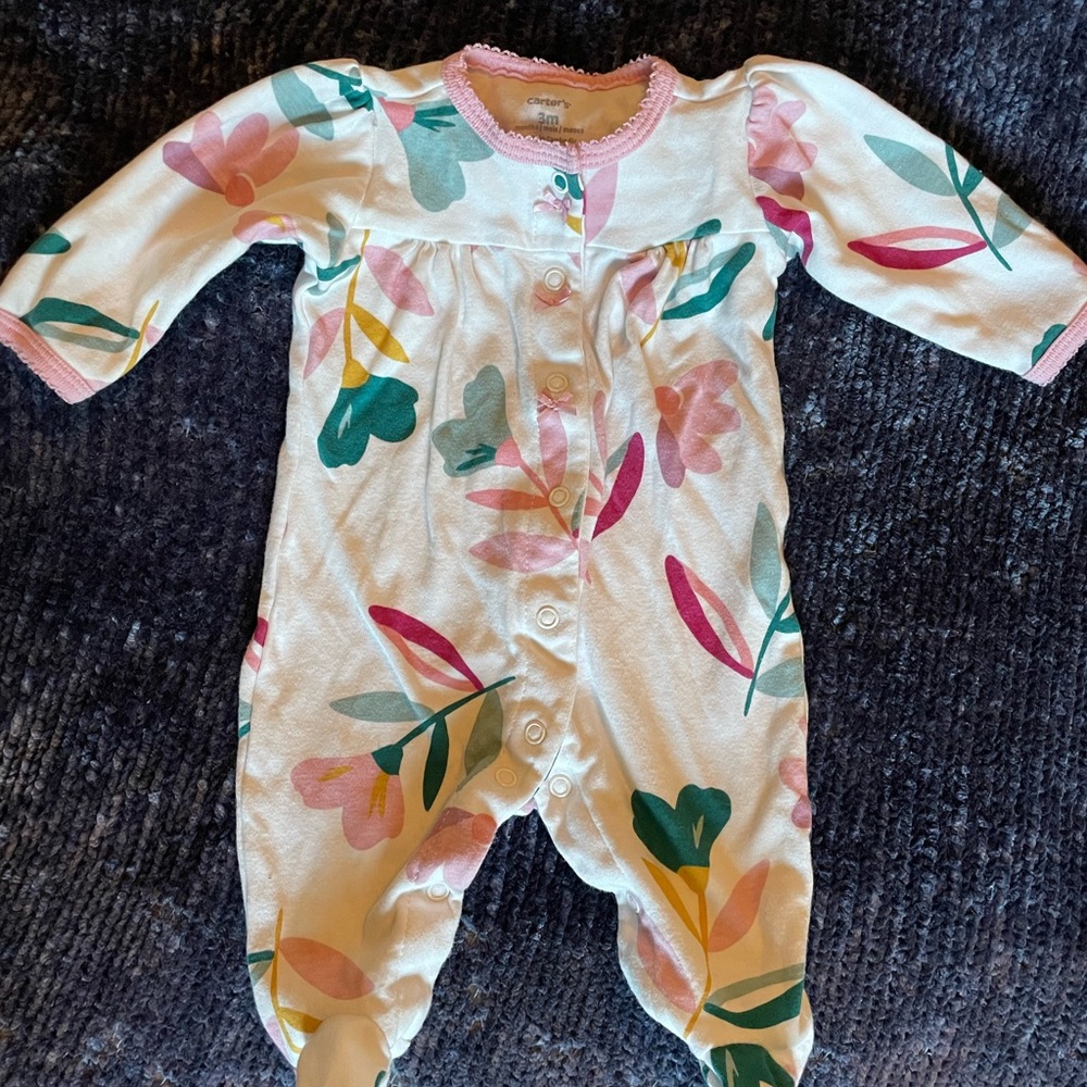 Baby Girl PJ Bundle (8 PJs) Sizes 0-3 and 3 Months